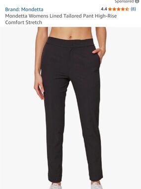 Mondetta Straight-Leg High-Rise Pants in Black 28” inseam